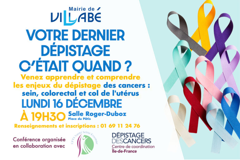 Conférence sur le dépistage des cancers : sein, col de l'utérus, colorectal