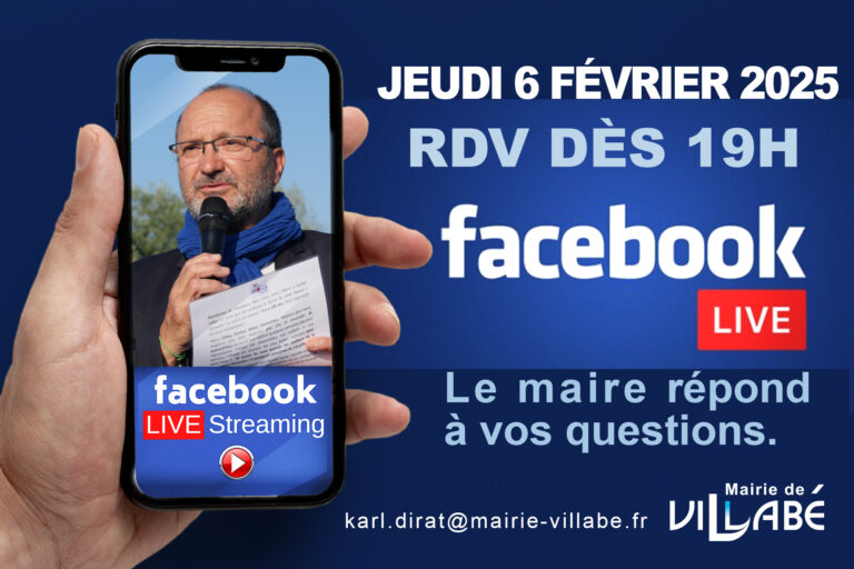 Facebook live Karl Dirat, le Maire de Villabé répond en direct à vos questions