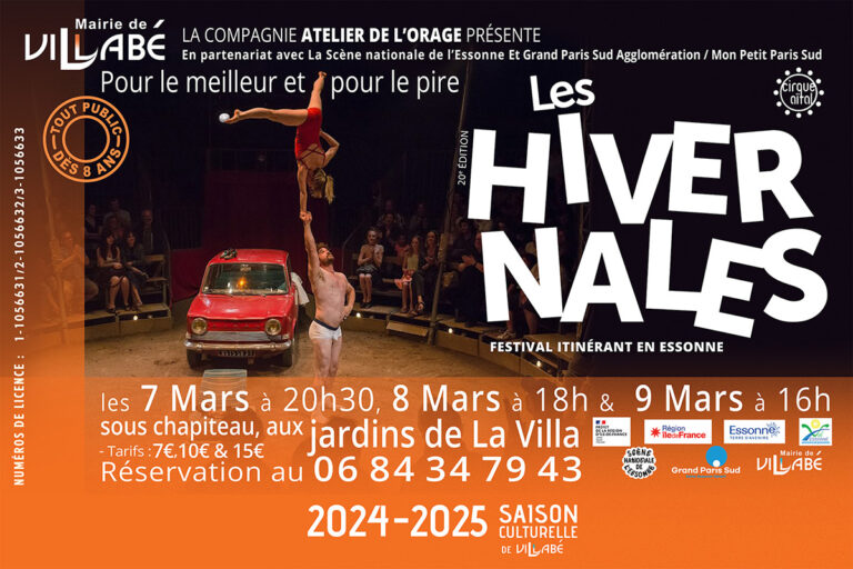 Les Hivernales 2025 : "Pour le meilleur et pour le pour le pire", spectacle de clôture, les 7, 8 et 9 mars à Villabé